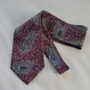 Dior Purple and Blue Paisley Tie